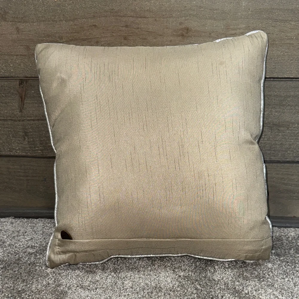 Pier 1 Holiday Pillow Cover with Gold and Silver Text (pillow cover only)